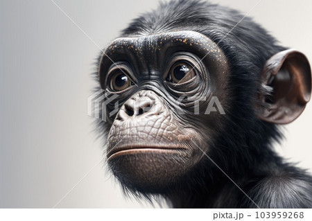 Close up of Bonobo with white background very のイラスト素材 103959268 PIXTA Close up of Bonobo with white background very のイラスト素材 103959268 PIXTA