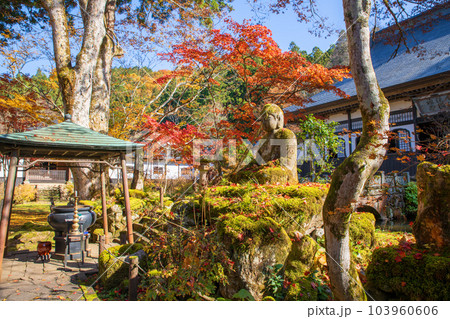 雲洞庵　仏像　大香炉　紅葉　新潟県南魚沼市　　 103960606