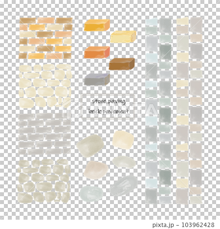 鵝卵石磚插畫 103962428