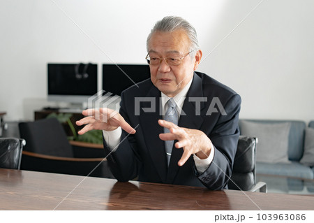 ビジネス　男性　会話 103963086