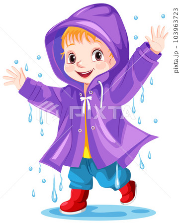 Boy hot sale in raincoat