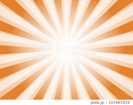 眩しい太陽光線が光り輝く集中線背景素材_ブラッドオレンジ 眩しい太陽光線が光り輝く集中線背景素材_ブラッドオレンジ 103963938