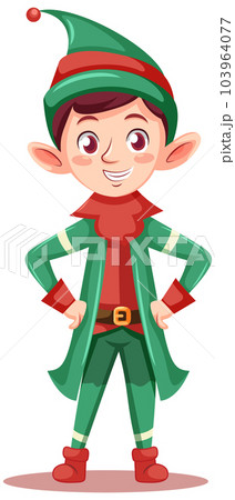 Adorable Christmas Elf Cartoon Character Adorable Christmas Elf Cartoon Character 103964077