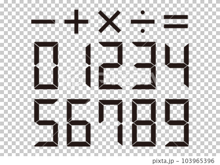 Quadruped arithmetic and digital numbers from 0 to 9 Quadruped arithmetic and digital numbers from 0 to 9 103965396