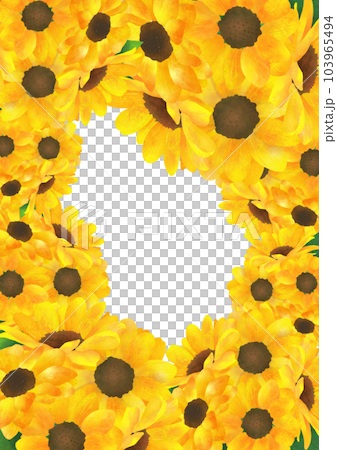 向日葵畑横フレーム 103965494