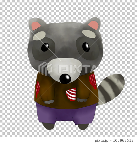 Halloween cute cartoon raccoon zombie character...-插圖素材 [103965515 ...