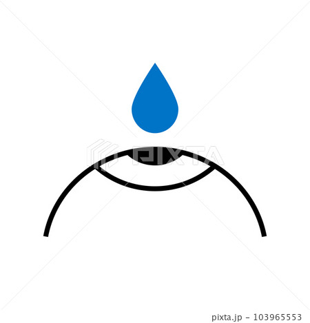 目薬している目のアイコン。ベクター。 103965553