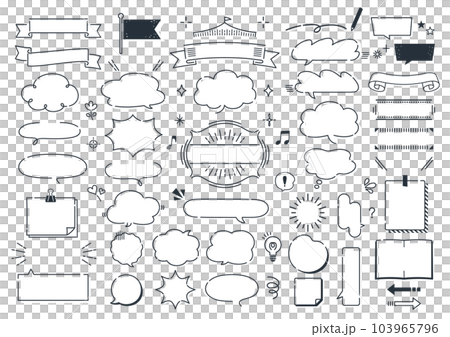 手寫風格處理和語音氣泡集 手寫風格處理和語音氣泡集 103965796