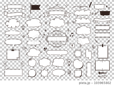 手寫風格處理和語音氣泡集 103965802