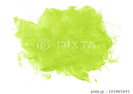 Green brush isolated on white background. Lime green. 103965845
