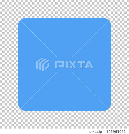 Blue square icon in flat design. vector. 103965963