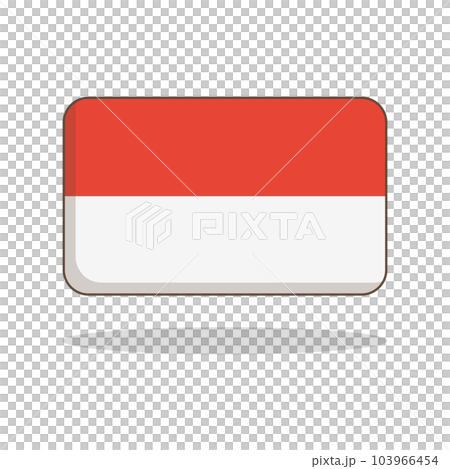 インドネシア国旗と影。ベクター。 103966454