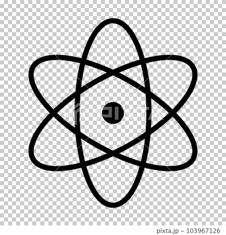 軌道上的原子核和電子。原子。向量。 103967126