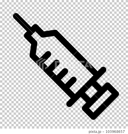 代表寵物、疫苗接種和注射器的線條樣式圖標 103968657