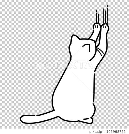 一隻帶爪子的貓的插圖 103968723