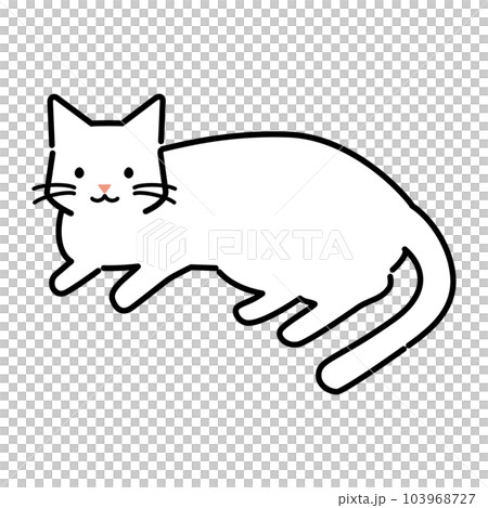 簡單的貓插畫 103968727