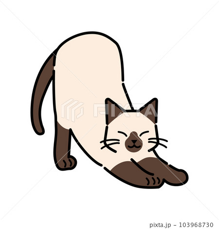 背伸びをする猫のイラスト 103968730