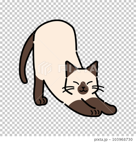 背伸びをする猫のイラスト 103968730