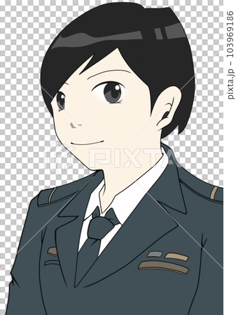 女性自衛隊員のイラスト素材(1) 103969186