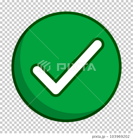 Round checkbox icon. Permission or Completion. vector. Round checkbox icon. Permission or Completion. vector. 103969202