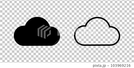 シンプルな雲のアイコンセット。ベクター。 103969216