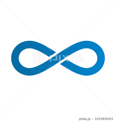Blue infinity icon. infinite. vector. - Stock Illustration