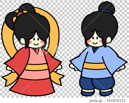 Tanabata Orihime and Hikoboshi illustration material Tanabata Orihime and Hikoboshi illustration material 103970132