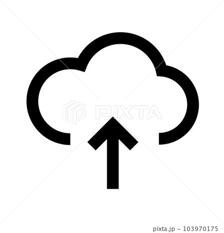 クラウドアップロードアイコン。データ送信。ベクター。 103970175