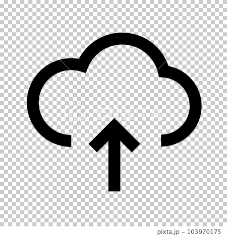 クラウドアップロードアイコン。データ送信。ベクター。 103970175