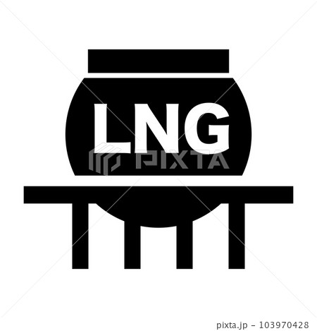LNG貯蔵タンク シルエット LNG貯蔵タンク シルエット 103970428