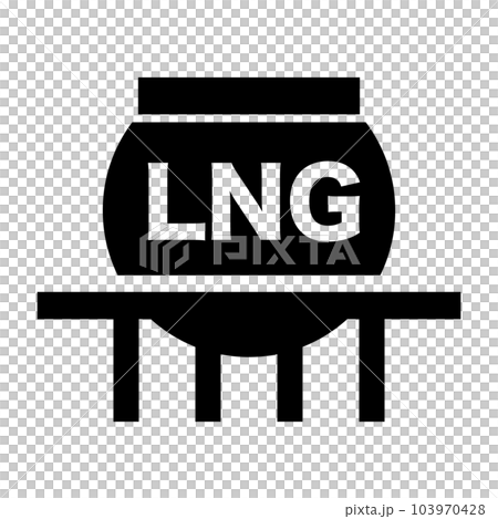 LNG貯蔵タンク シルエット LNG貯蔵タンク シルエット 103970428