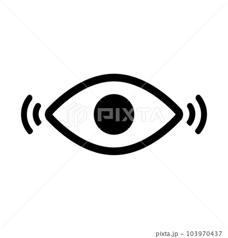 感じている目のアイコン。感知。ベクター。 103970437