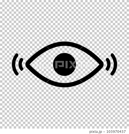 感じている目のアイコン。感知。ベクター。 103970437