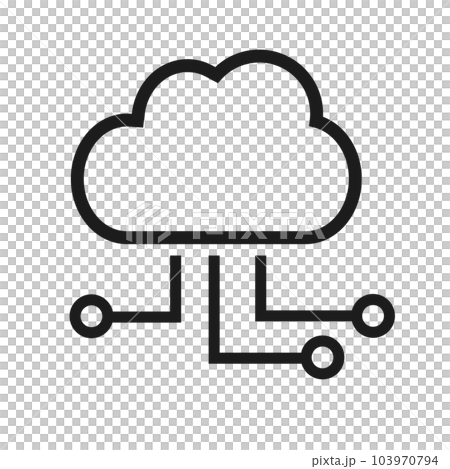 クラウドストレージのアイコン。クラウド管理。ベクター。 103970794