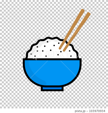 米飯和筷子圖標 103970934
