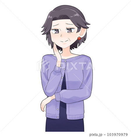 いじわるな笑みを浮かべる女性のイラストのイラスト素材 [103970979] - PIXTA