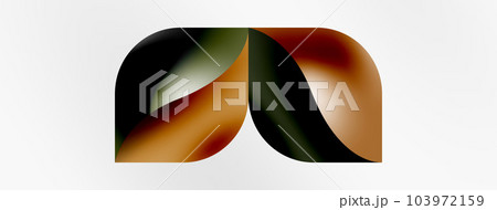 Vector abstract geometric background. Techno flower petals concept. Wallpaper or texture design, bright poster, banner, flyer 103972159