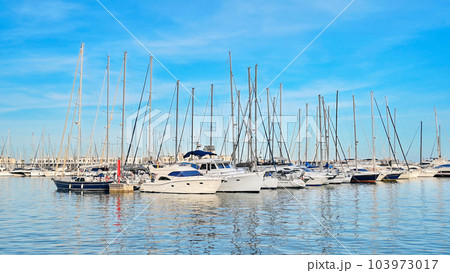 Boats in Port of Alicante, Spain Boats in Port of Alicante, Spain 103973017