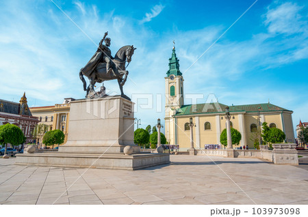 King Ferdinand I statue in Oradea, Romania King Ferdinand I statue in Oradea, Romania 103973098