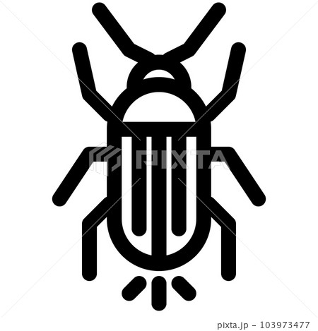 虫、蛍、ホタルを表すラインスタイルのアイコン 103973477