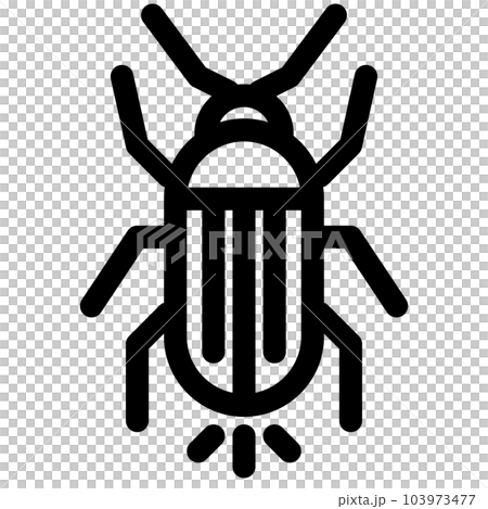 虫、蛍、ホタルを表すラインスタイルのアイコン 103973477