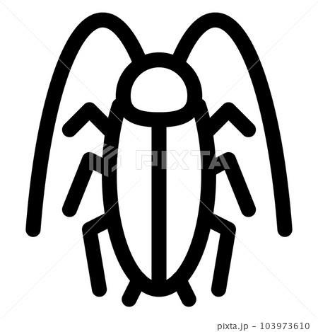 害虫、ゴキブリを表すラインスタイルのアイコン 害虫、ゴキブリを表すラインスタイルのアイコン 103973610