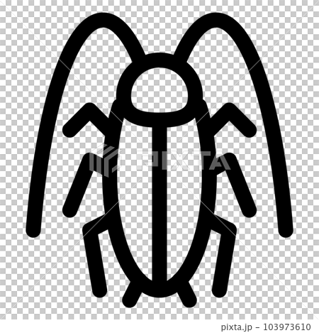 害虫、ゴキブリを表すラインスタイルのアイコン 害虫、ゴキブリを表すラインスタイルのアイコン 103973610