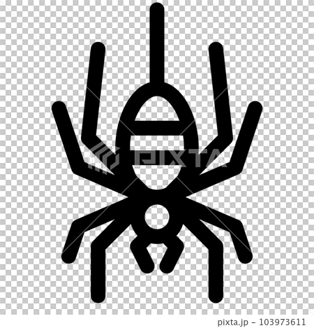 Line style icons representing pests, spiders 103973611
