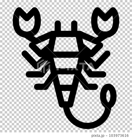 代表害蟲、蝎子的線條樣式圖標 代表害蟲、蝎子的線條樣式圖標 103973616