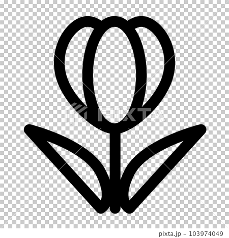 Line style icons representing flowers, tulips 103974049