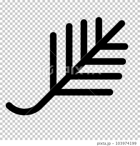 Line style icon representing a leaf Line style icon representing a leaf 103974199