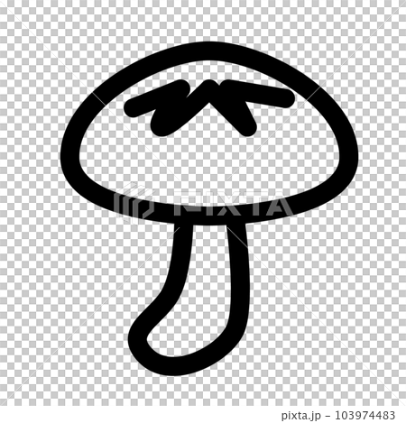 Line style icon representing mushroom, shiitake 103974483