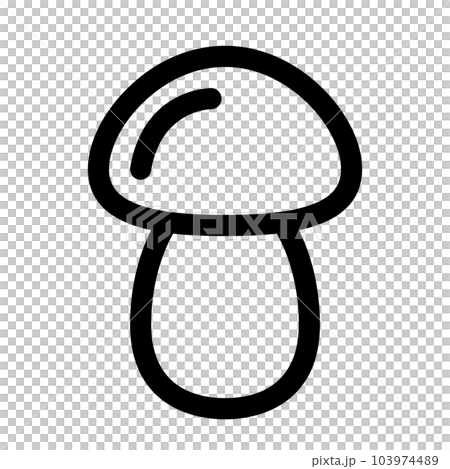 きのこ、しめじを表すラインスタイルのアイコン 103974489