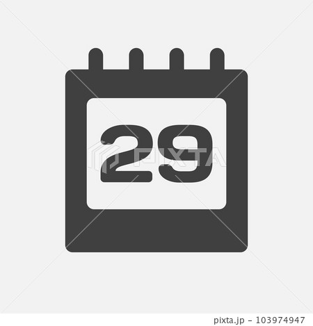 Icon page calendar day - number 29 103974947